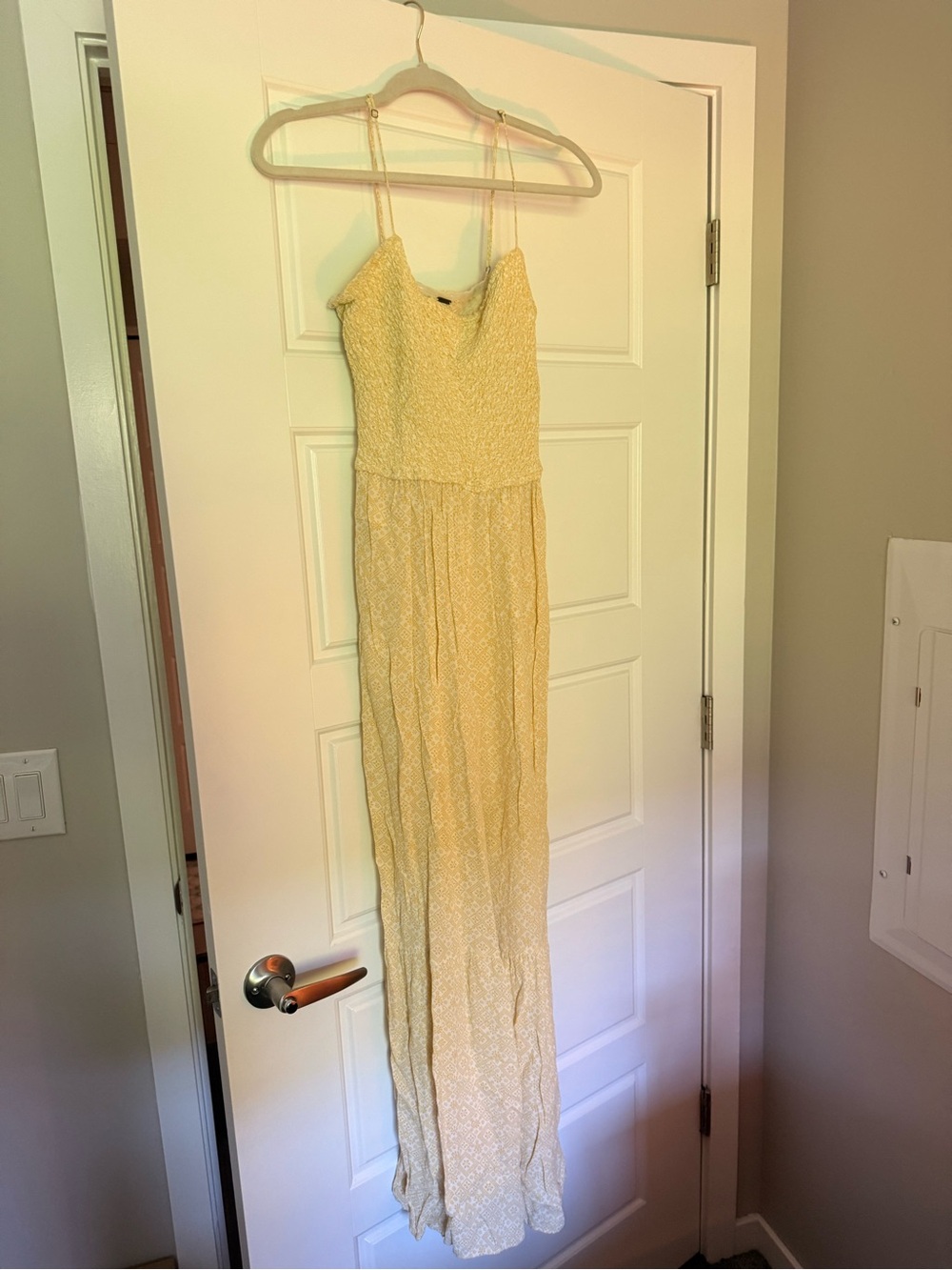 Free People Yellow Spaghetti-Strap Jumpsuit